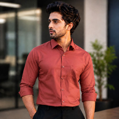 Men's Waterproof Formal Shirt - Light Brown