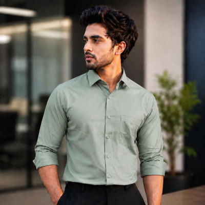 Men's Waterproof Formal Shirt - Light Green